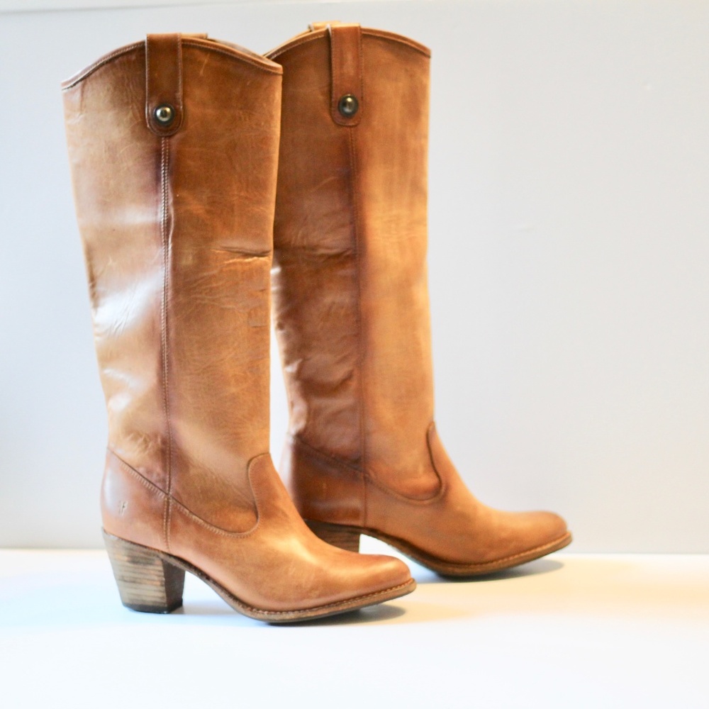 Frye | Jackie Cognac Leather Boots